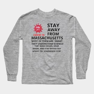 Covid avoid massachusetts Long Sleeve T-Shirt